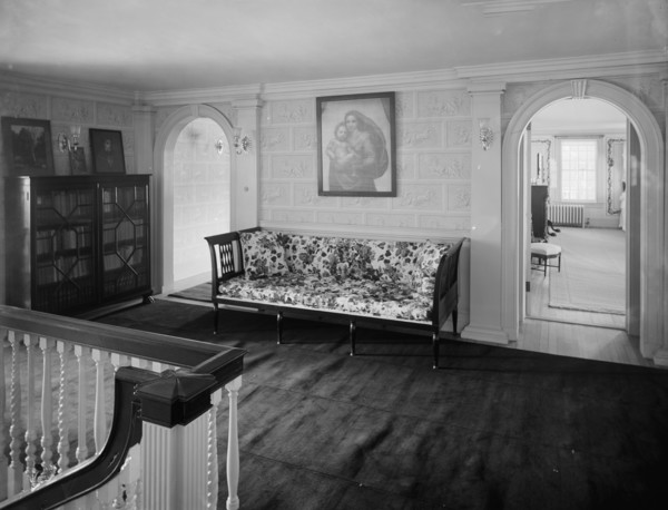 Interior, upper hall, New York City, between 1900 and 1910. Creator: Unknown.