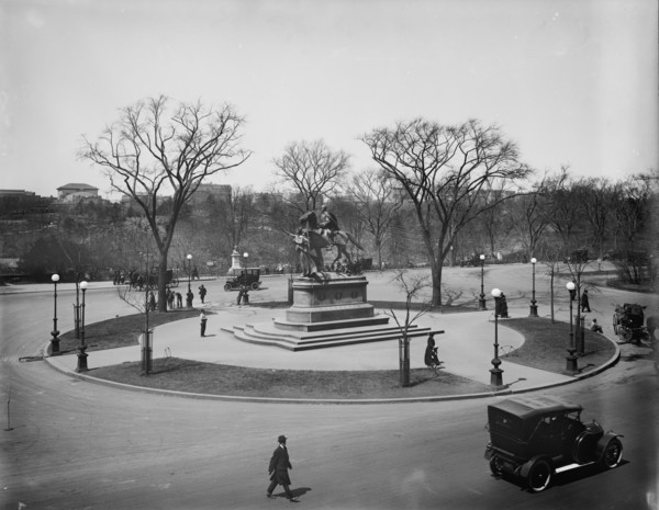 View of Central Park and Sherman statue from the windows of Hotel Netherland, N.Y., c1905-1915. Creator: Unknown.