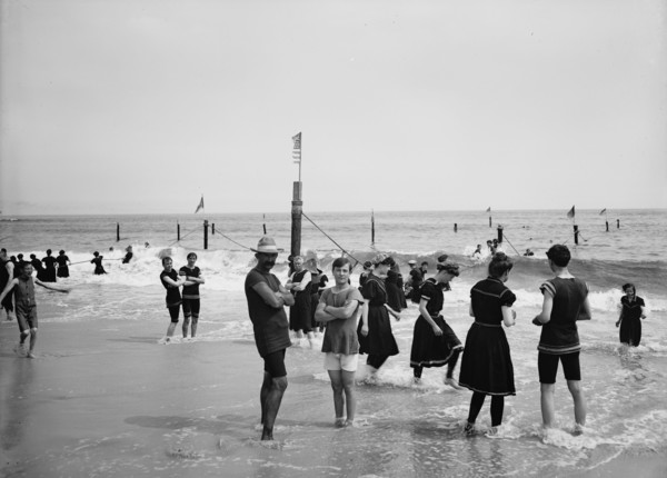 Surf bathing, between 1900 and 1905. Creator: Unknown.