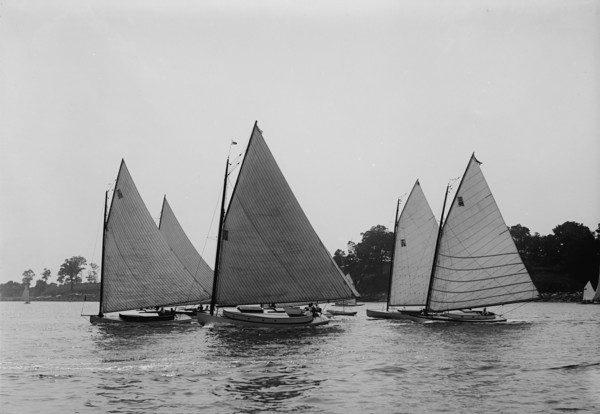 Start of cabin catboats, I.H. Reg., 1898 July 30. Creator: John S Johnston.