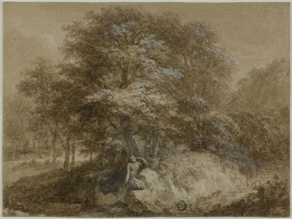Shady Grove with Nymph Seated Under Tree, n.d. Creator: Adam Friedrich Oeser.
