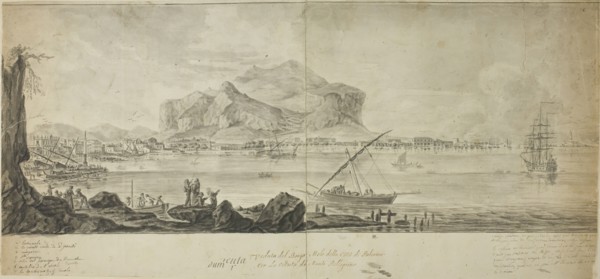 View of the City and Harbor of Palermo with a View of Monte Pellegrino, n.d. Creator: Adriaen Manglard.
