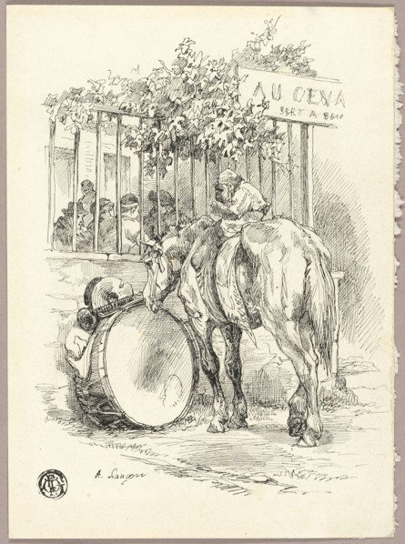 Horse with Monkey on Back, n.d. Creator: Auguste-Andre Lancon.