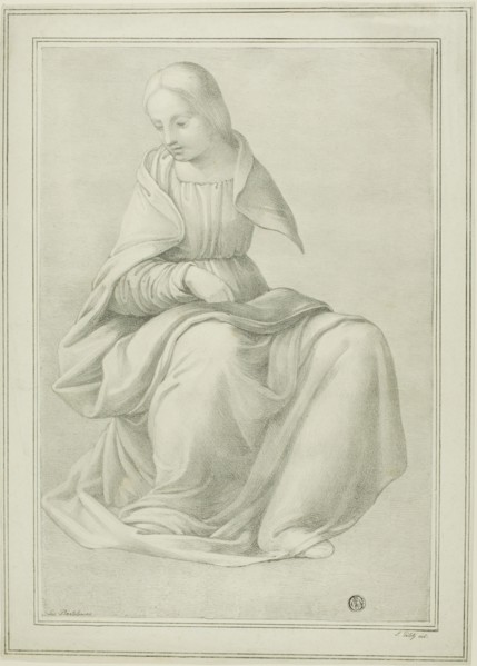 Study for Seated Figure of a Woman (Maiden), n.d. Creator: Ferdinand Piloty.