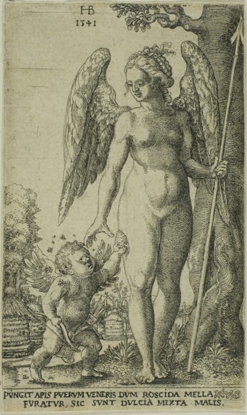 Cupid Bringing and Honeycomb to Venus, 1541. Creator: Hans Brosamer.