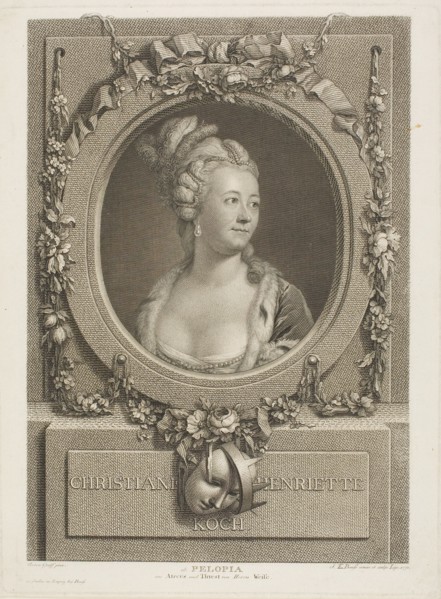 Christiane Henriette Koch, 1770. Creator: Johann Friedrich Bause.