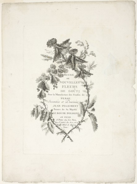 Cover for Collection of New Flowers of Taste for the Manufacture of Persian Cloth..., 1765/70. Creator: Johann Heinrich Hess.