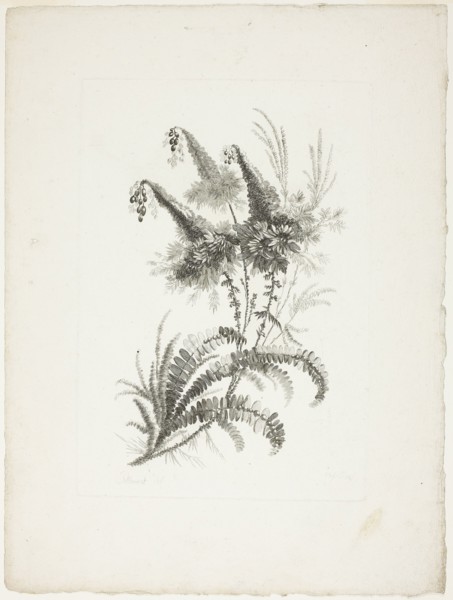 Bouquet, from Collection of New Flowers of Taste for the Manufacture of Persian Cloth..., 1765/70. Creator: Johann Heinrich Hess.
