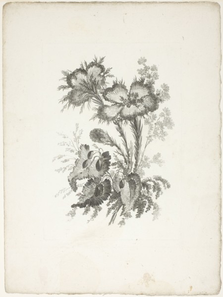 Bouquet, from Collection of New Flowers of Taste for the Manufacture of Persian Cloth..., 1765/70. Creator: Johann Heinrich Hess.