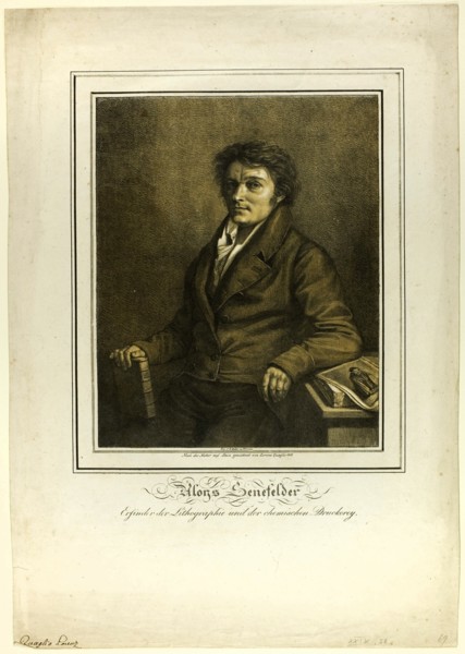 Portrait of Senefelder, 1818. Creator: Lorenzo Quaglio II.