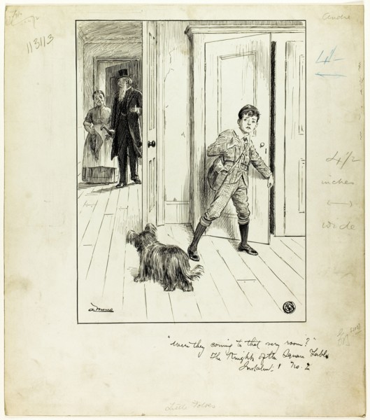 Were They Coming to That Very Room? (The Knights of the Square Table), c.1890. Creator: A. Monro.