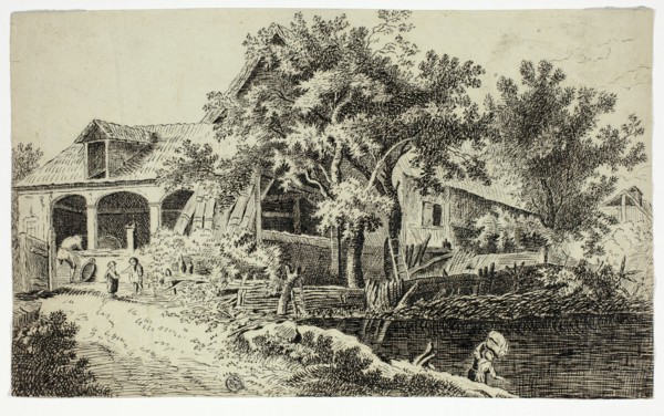 Mill by the Stream, n.d. Creator: Joannes Stradanus.