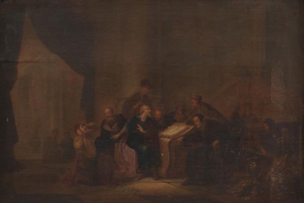 DELETE? LOW RES - Judas Casts down the Pieces of Silver in the Temple, 1642. Creator: Jacob Willemsz de Wet the elder.