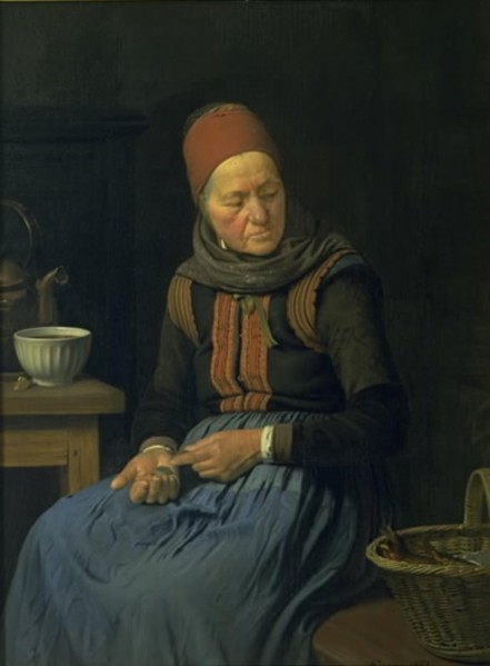 An amateur wife, 1852. Creator: Julius Exner.