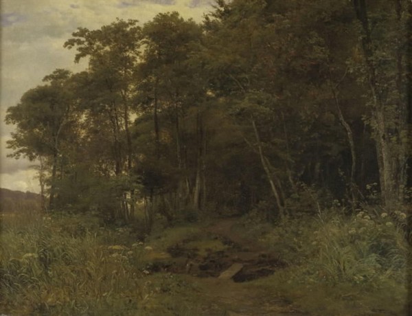 Thicket of alder trees, 1861. Creator: Anton Eduard Kieldrup.