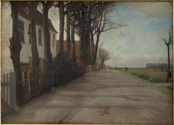 The Road Leading past "Store Godthaab", a Country House near Copenhagen, 1884. Creator: Albert Gottschalk.
