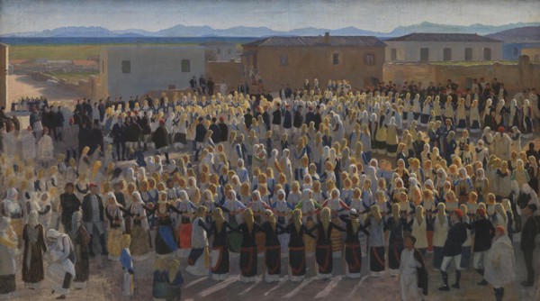 Women's dance in Megara, 1889. Creator: Niels Skovgaard.