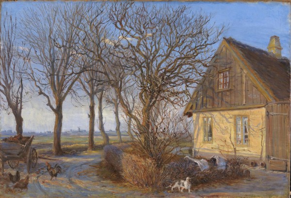 Outside a farmhouse - Maglebylille, 1903. Creator: Theodor Esbern Philipsen.