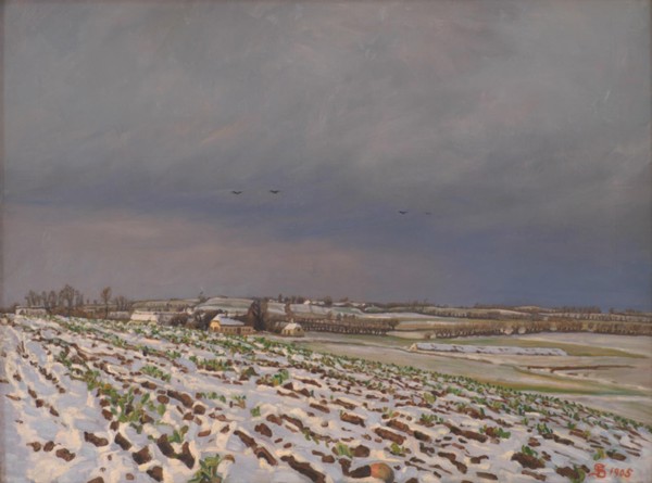 Early Snow, 1905. Creator: Fritz Syberg.