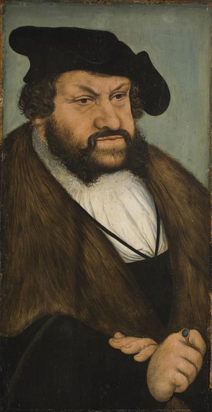 Portrait of the Elector John the Steadfast of Saxony (1468-1532), 1531-1534. Creator: Lucas Cranach the Elder.