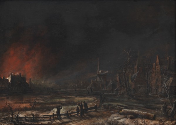 Fire by Night in the Winter, 1618-1677. Creator: Aert van der Neer.