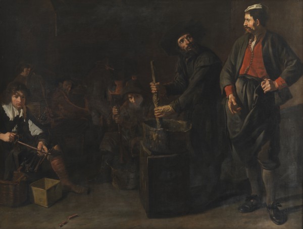 A Glass and Coral Factory, 1629-1670. Creator: Jacob van Loo.