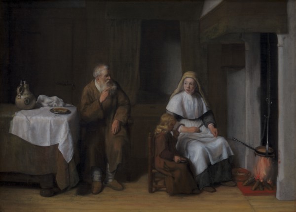 The Prophet Elijah with the Widow of Zarephath and her Son, 1650-1672. Creator: Abraham Van Dyck.