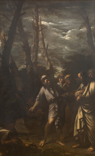Diogenes Throwing away his Drinking Cup, 1651. Creator: Salvator Rosa.