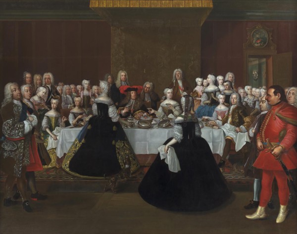 A Banquet at the Court of the German Emperor Charles VI, 1739-1743. Creator: Johann Salomon Wahl.