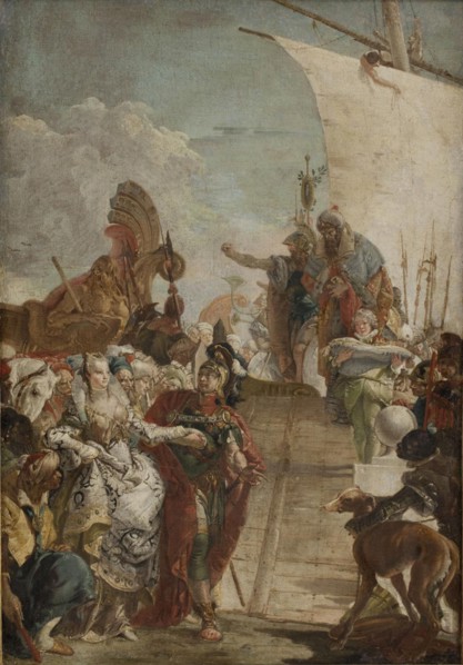 Anthony Leading Cleopatra on board, 1748-1750. Creator: Giovanni Battista Tiepolo.