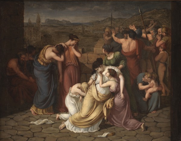 Andromache in Despair at the Sight of Hector's Body, 1803-1804. Creator: Johan Ludvig Gebhard Lund.
