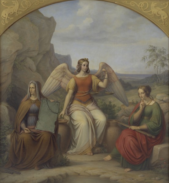 The Three Norns, 1844. Creator: Johan Ludvig Gebhard Lund.