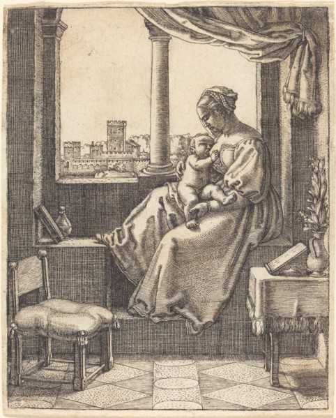 Virgin at the Window. Creator: Barthel Beham.