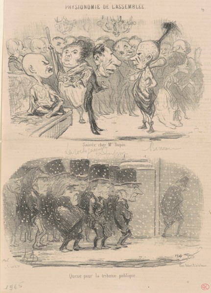 Soirée chez M. Dupin, 19th century. Creator: Honore Daumier.