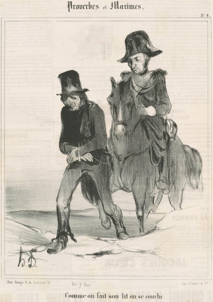 Comme on fait son lit on se couche, 19th century. Creator: Honore Daumier.