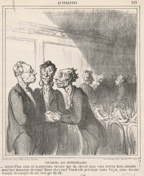 Toujours les Hippophages, 19th century. Creator: Honore Daumier.