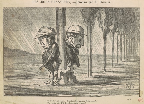 Les Jolis Chasseurs, 19th century. Creator: Honore Daumier.