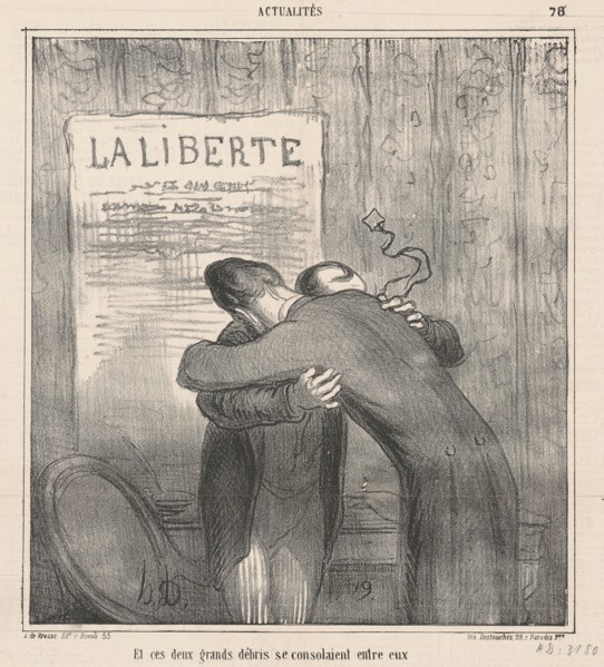 Et ces deux grands débris se consolaient, 19th century. Creator: Honore Daumier.