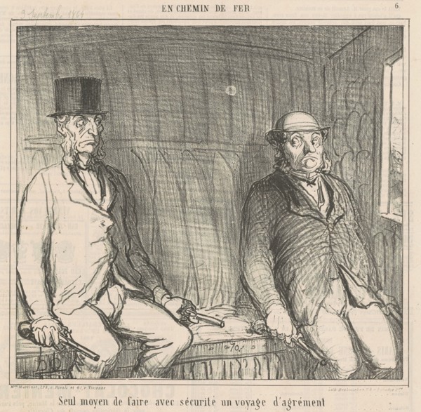 Seul moyen de faire avec sécurité un voyage d'agrément, 1864. Creator: Honore Daumier.