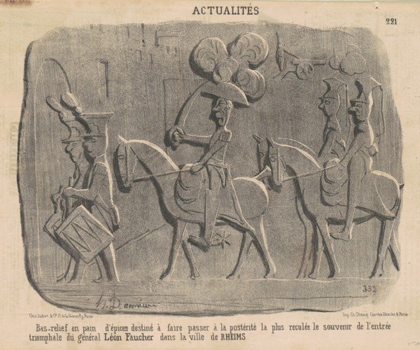 Bas-relief en pain d'épices ..., 19th century. Creator: Honore Daumier.