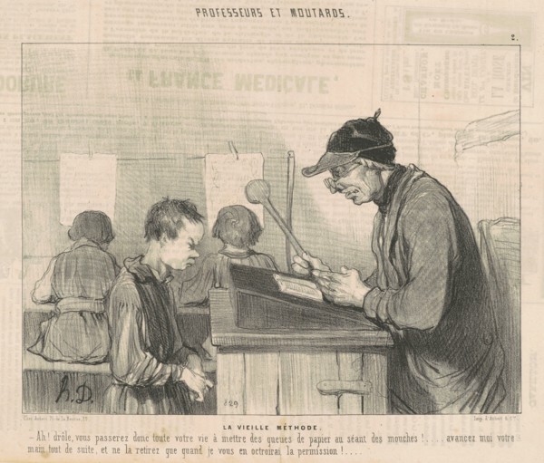 La vielle méthode, 19th century. Creator: Honore Daumier.