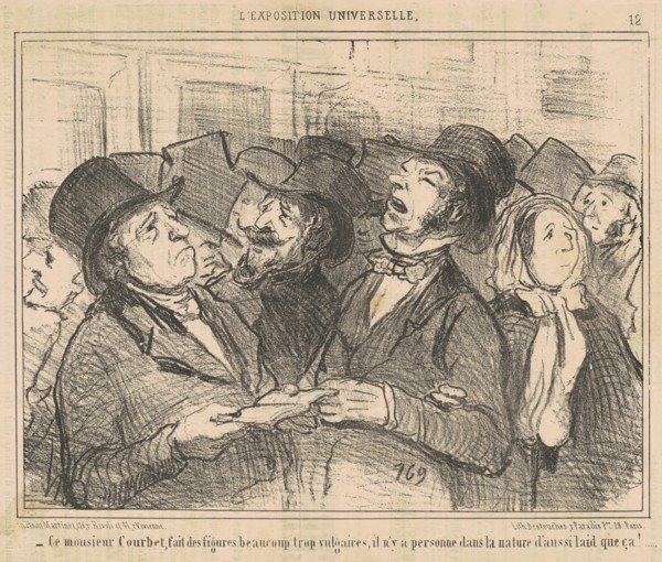 Ce Monsieur Courbet, fait des figures ... vulgaires ..., 19th century. Creator: Honore Daumier.