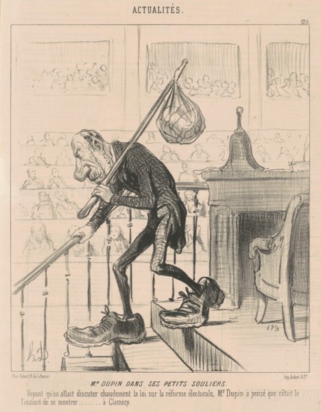 M. Dupin dans ses petits souliers, 19th century. Creator: Honore Daumier.