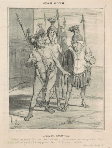 La veille des Thermopyles, 1842.  Creator: Honore Daumier.