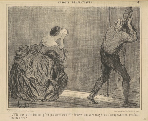 V'la une p'tite femme qu'est pas paresseuse ..., 19th century. Creator: Honore Daumier.