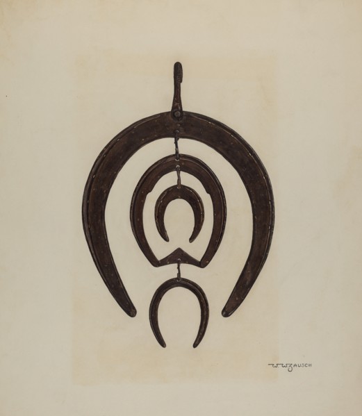 Blacksmith's Sign, c. 1941. Creator: W.W. Zausch.