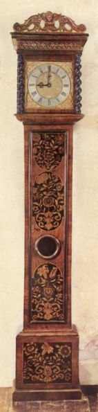'Early Long-Case Clocks - Ten-inch dial, striking and alarum clock in marqueterie case', 1947. Creator: Unknown.
