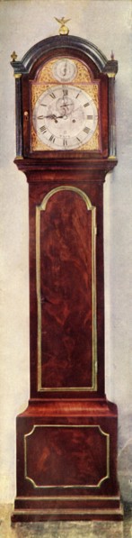 'Long-Case Clocks of the Eighteenth Century - Twelve-inch arch dial clock in Mahogany case', 1947. Creator: Unknown.