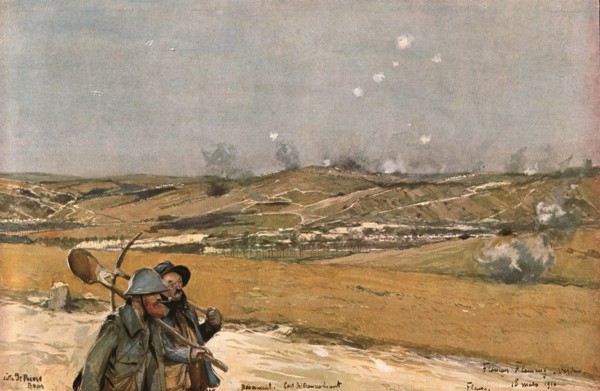 ''La hauteur de Douaumont vue du la Chaume', 1916 (1924) Creator: Francois Flameng.