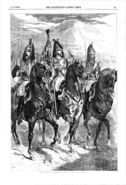 The French Imperial Guard - Cavalry, 1856.  Creator: Henry Duff Linton.